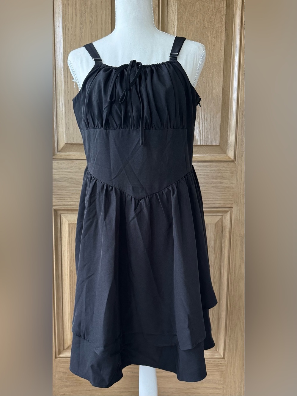 NWT Scarlet Darkness Gothic Milkmaid Sundress Cinched Dress Black 2X
